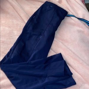 Navy blue scrub pants. Size small